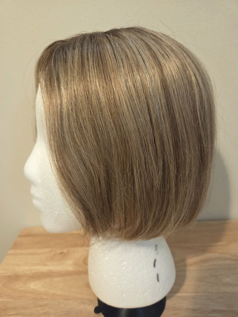 Human Hair Topper Golden Blonde